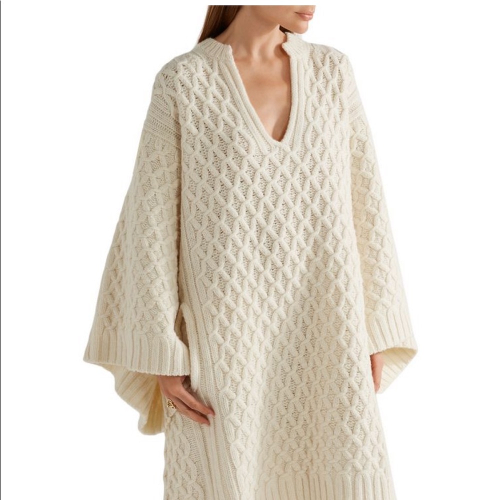 Chloe Oversized Cable Knit Sweater Dress